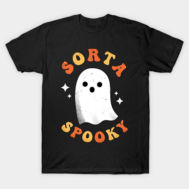 Sorta Spooky Funny Halloween Ghost T-Shirt by ButterflyX